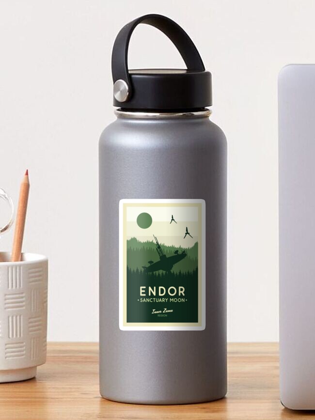 Thumbnail 1 of 3, Sticker, Endor, Sanctuary Moon Poster designed and sold by magrodanny.