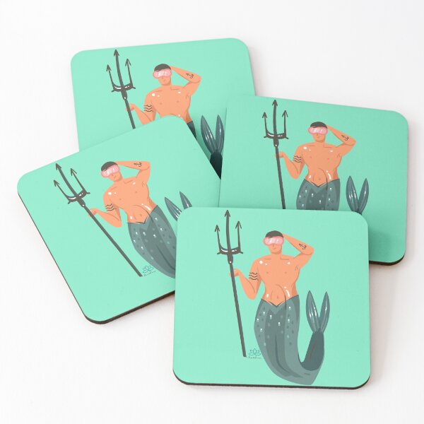 Item preview, Tropical Merman & His Trident designed and sold by elevated-aura.