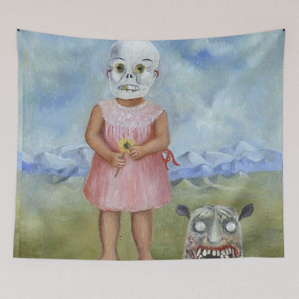 Item preview,  Vintage Frida Kahlo day of the dead painting art designed and sold by Vintage Designs +.