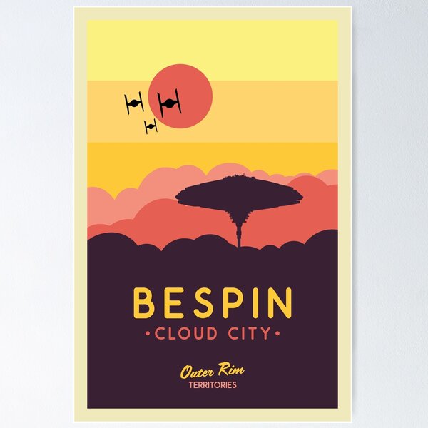Vista previa del artículo con la obra «Póster de Bespin, Ciudad de las Nubes», diseñado y vendido por magrodanny.