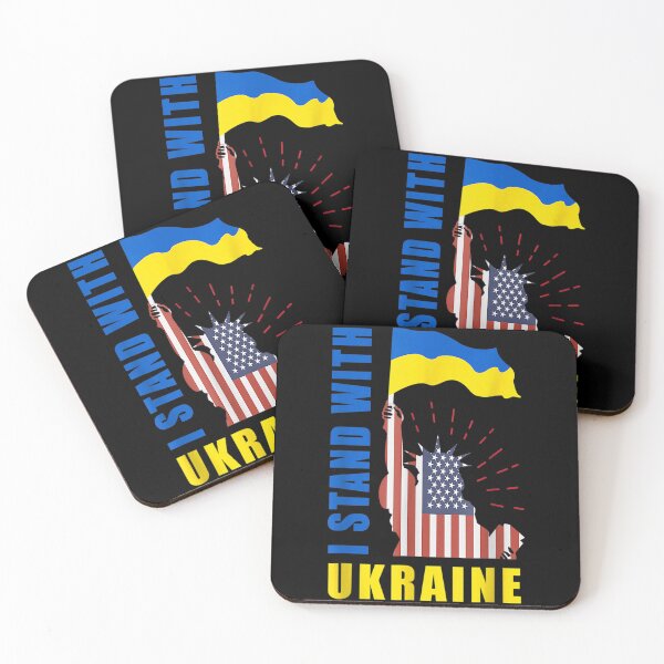 Item preview, America for Ukraine - Proud Ukrainian American Flag designed and sold by LisaForHim.