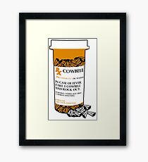 Prescription for Cowbell (outlined) Framed Print