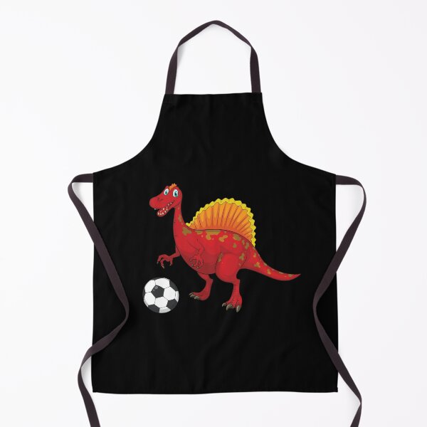 Artikelvorschau, Dinosaurier, der Fußball spielt, lustiger guter Dinosaurier-Fußball-Liebhaber-roter Fußball-Entwurf entworfen und verkauft von pedrored369.