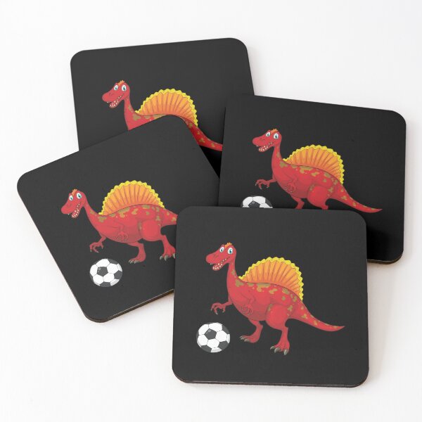 Item preview, Dinosaur Playing Soccer,Funny Good Dinosaur Soccer Lovers Red Football Design designed and sold by pedrored369.