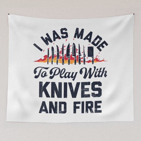 Item preview, Chef I Was Made To Play With Knives And Fire Funny Cooking designed and sold by blackcowgirls.