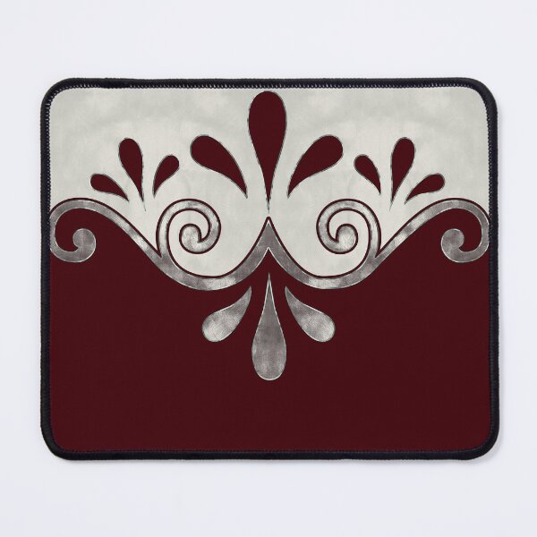 Aperçu de l'œuvre Abstract ornamental shape in burgundy and silver créée et vendue par Svitac.