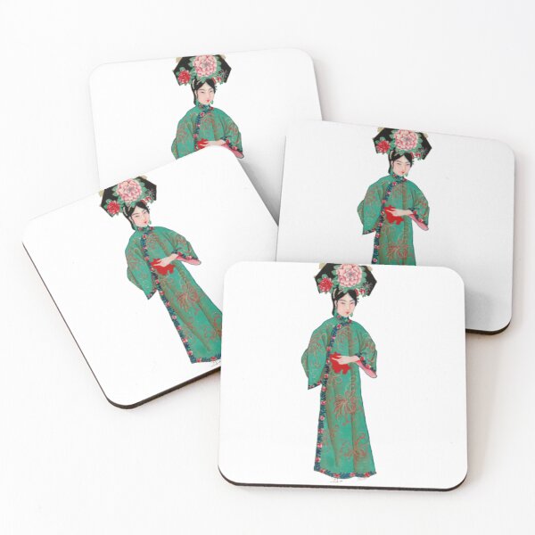 Item preview, Lady in modern Manchu costume illustration Chinese tradition designed and sold by BestDesign87.