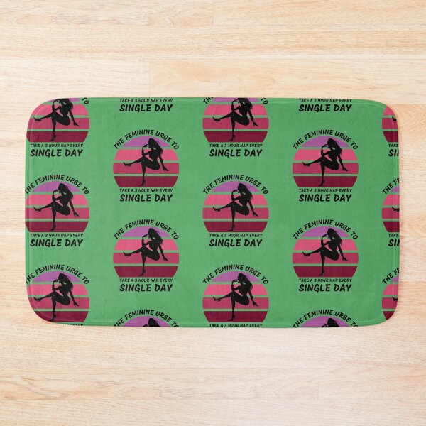 Item preview, The Feminine Urge To Take A 3 Hour Nap Every Day Pink Retro Sunset In Green designed and sold by LuckyKermit.
