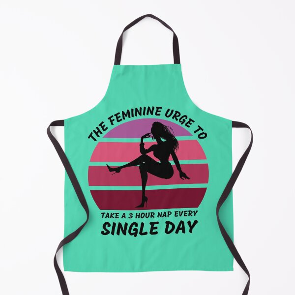 Item preview, The Feminine Urge To Take A 3 Hour Nap Every Day Pink Retro Sunset In Blue designed and sold by LuckyKermit.