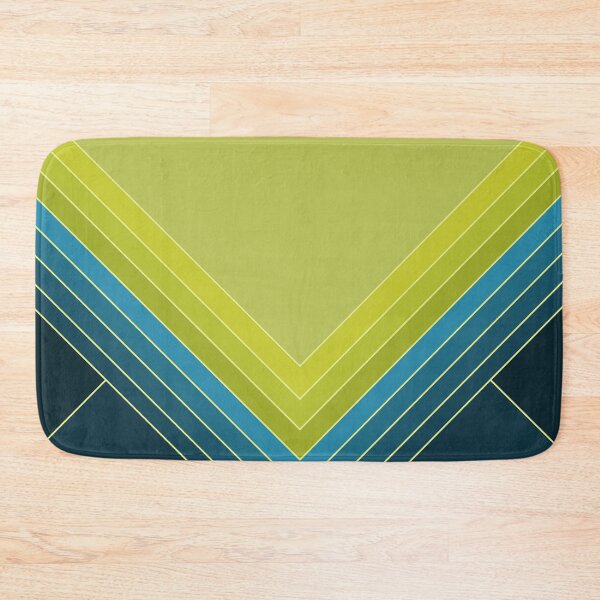 Artikelvorschau, Abstract, geometric shapes in lime green and vintage blue entworfen und verkauft von Svitac.