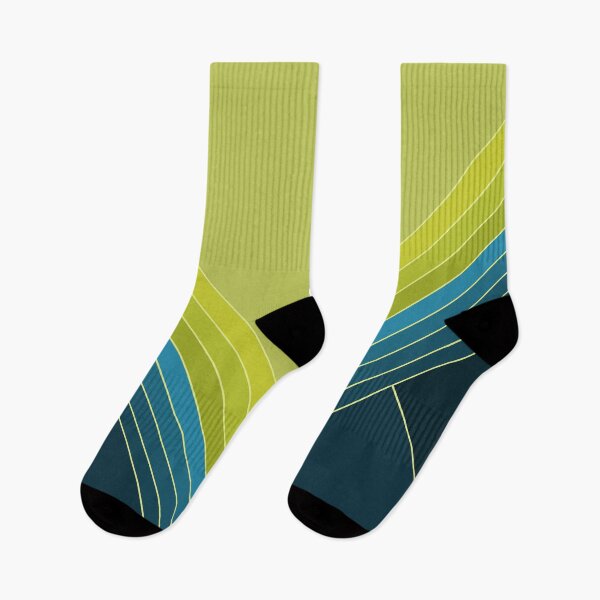 Item preview, Abstract, geometric shapes in lime green and vintage blue designed and sold by Svitac.
