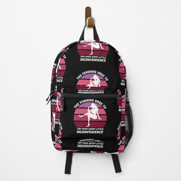 Item preview, The Feminine Urge To Cry Over Every Little Inconvenience Pink Retro Sunset In Black designed and sold by LuckyKermit.