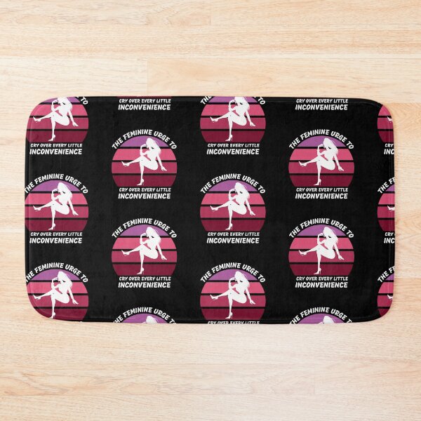 Item preview, The Feminine Urge To Cry Over Every Little Inconvenience Pink Retro Sunset In Black designed and sold by LuckyKermit.
