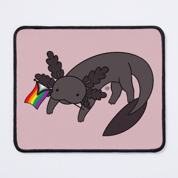 Item preview, Melanistic Pride Axolotl- Progress Pride Flag designed and sold by AstralAbraxas.