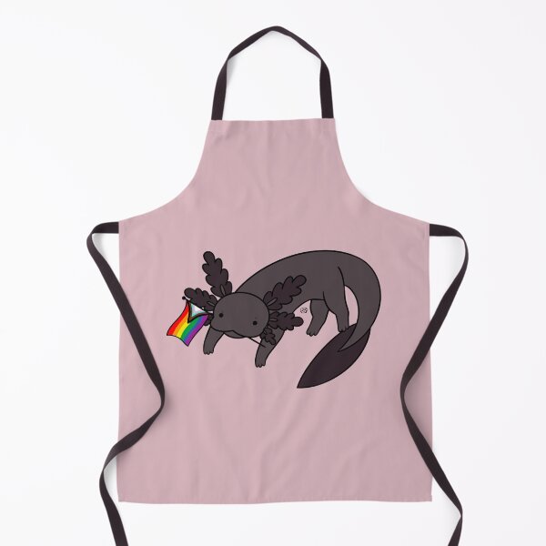 Item preview, Melanistic Pride Axolotl- Progress Pride Flag designed and sold by AstralAbraxas.