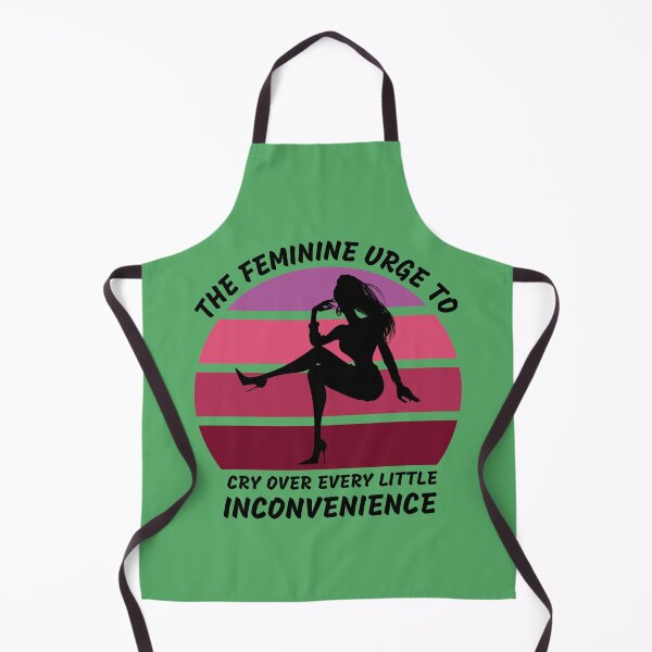 Item preview, The Feminine Urge To Cry Over Every Little Inconvenience Pink Retro Sunset In Green designed and sold by LuckyKermit.