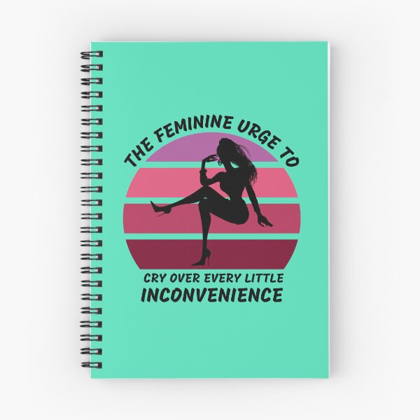 Item preview, The Feminine Urge To Cry Over Every Little Inconvenience Pink Retro Sunset In Blue designed and sold by LuckyKermit.