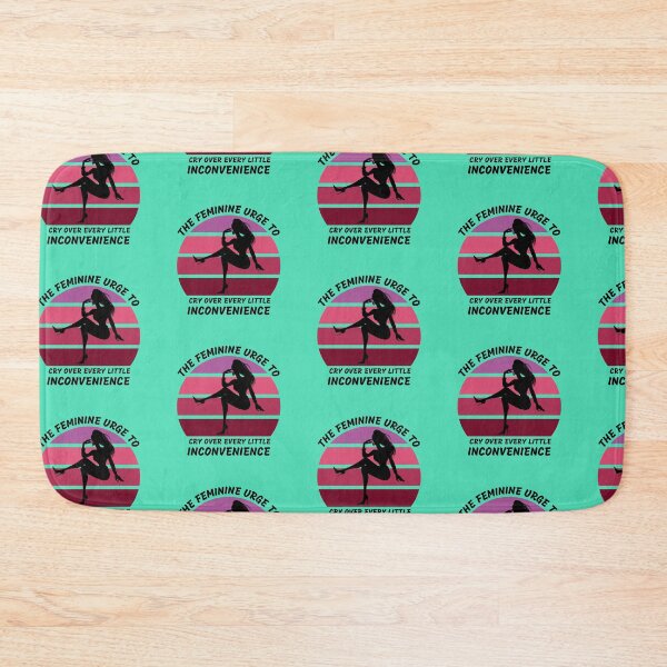 Item preview, The Feminine Urge To Cry Over Every Little Inconvenience Pink Retro Sunset In Blue designed and sold by LuckyKermit.