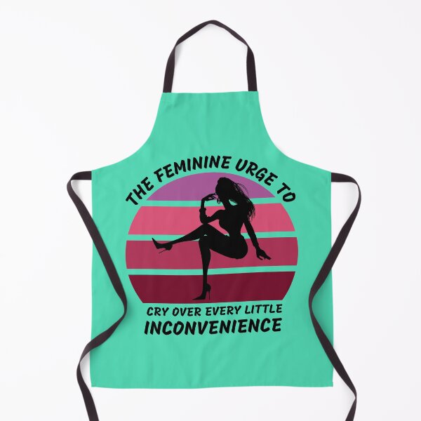 Item preview, The Feminine Urge To Cry Over Every Little Inconvenience Pink Retro Sunset In Blue designed and sold by LuckyKermit.