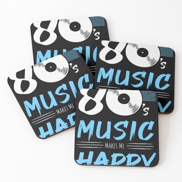 Item preview, 80's Music Makes Me Happy - Old School Music Vinyl Record T-Shirt Music lovers gift designed and sold by Quotes ⭐⭐⭐⭐⭐.