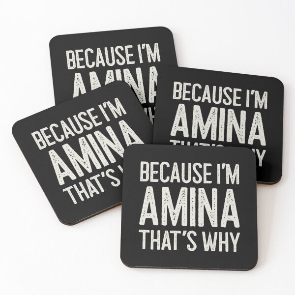 Item preview, Because I’m Amina That’s Why Funny Personalized Name designed and sold by MariosNydras.