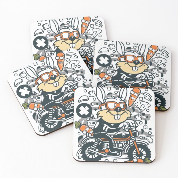 Artikelvorschau, Kaninchen-Motocrosser; Rabbit Motocrosser, Cartoon, Fahrrad, cool, lustig, Moto, Motocross, Hase, Tier, animiert, Animation, Jubiläum, toll, Baby, Bikelife, entworfen und verkauft von AnimalsByDaniel.