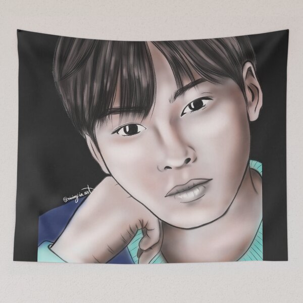 Item preview, Thinking Of You - Cute Boy Portrait Drawing designed and sold by Missing In Art.