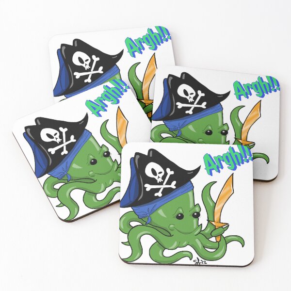 Item preview, Argh octopus pirate designed and sold by Pittstop.