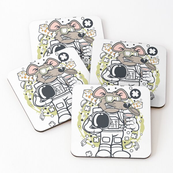 Item preview, Rat Astronaut; Rat Astronaut, astronaut, space, rat, cute, stars, funny, moon, galaxy, animal, mouse, rodent, cartoon, nasa, universe, designed and sold by AnimalsByDaniel.