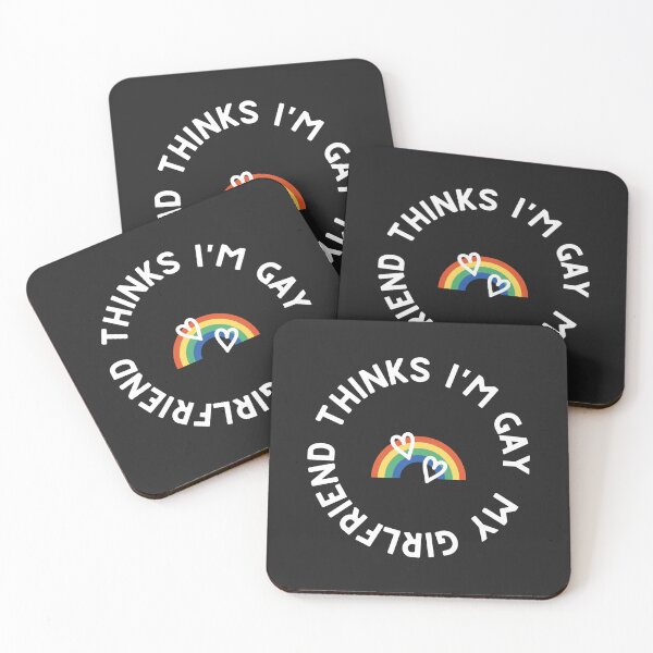 Item preview, My Girlfriend Thinks I'm Gay Matching Funny LGBT designed and sold by unique things.