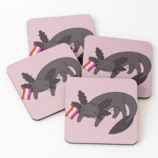 Item preview, Melanistic Pride Axolotl- Lesbian designed and sold by AstralAbraxas.