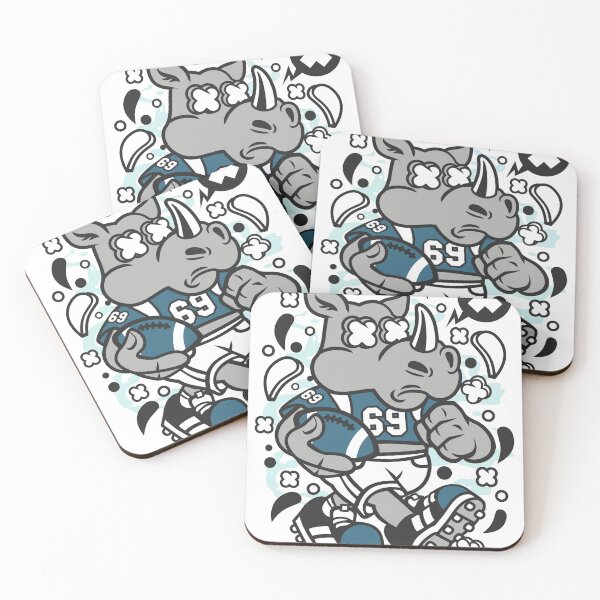 Item preview, Rhino Football; Rhino Football, football, rhino, soccer, sports, rhinos, leeds, funny, rugby, rhinoceros, sport, cool, england, american football, animals, designed and sold by AnimalsByDaniel.