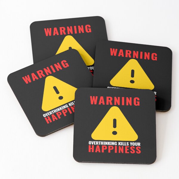 Item preview, Warning over thinking kills your happiness designed and sold by Hussain Shirts.