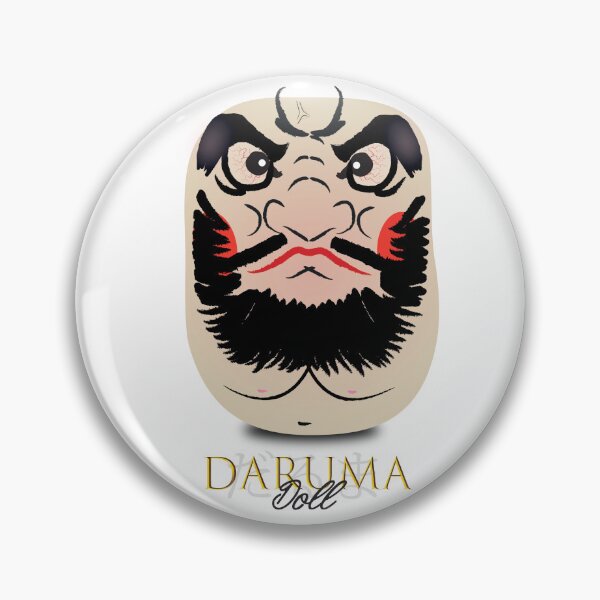 Item preview, Daruma Doll (達磨), Japanese Illustration, Traditional Talisman #01 designed and sold by Printyourspirit.