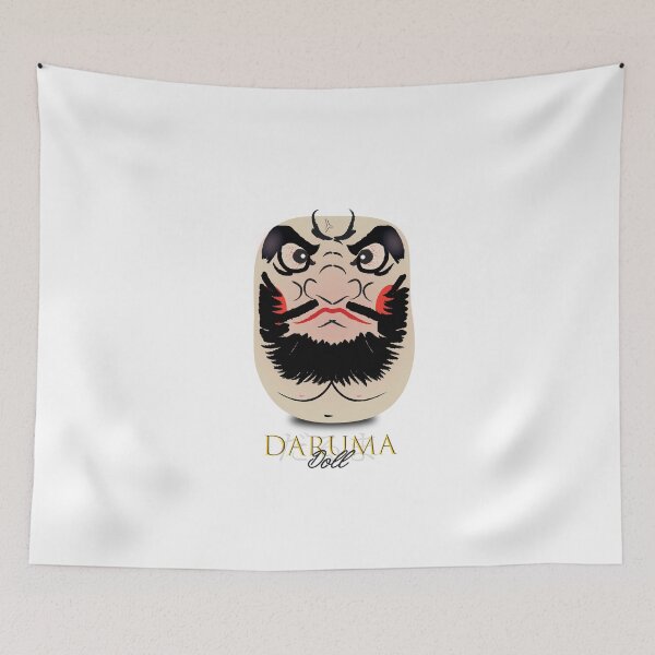 Item preview, Daruma Doll (達磨), Japanese Illustration, Traditional Talisman #01 designed and sold by Printyourspirit.