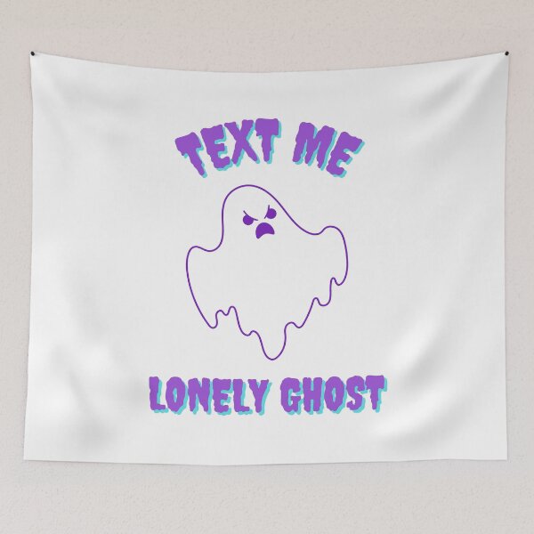 Item preview, Text Me Lonely Ghost, White Ghost, Haunted Ghost, designed and sold by Shop-ArtGallery.
