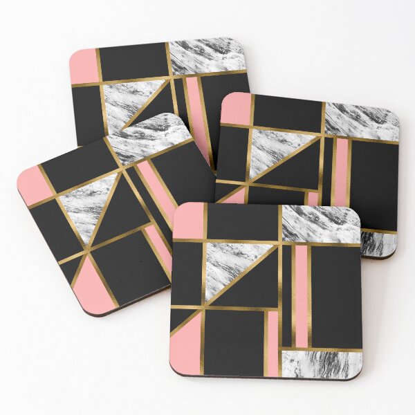 Item preview,  Luxurious Black, Gold and Pink Marble Texture designed and sold by RomeoSketches.
