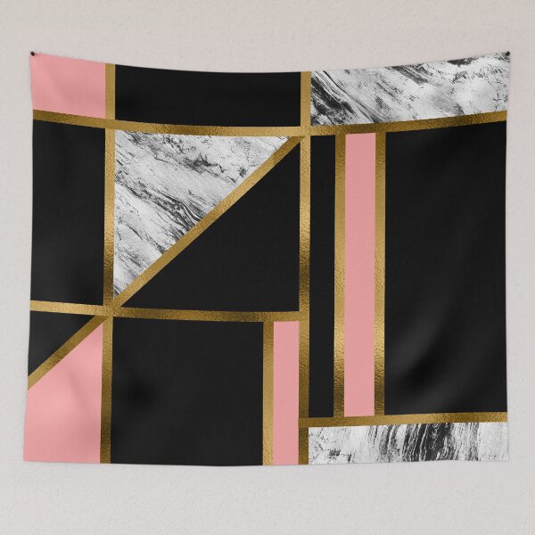 Item preview,  Luxurious Black, Gold and Pink Marble Texture designed and sold by RomeoSketches.