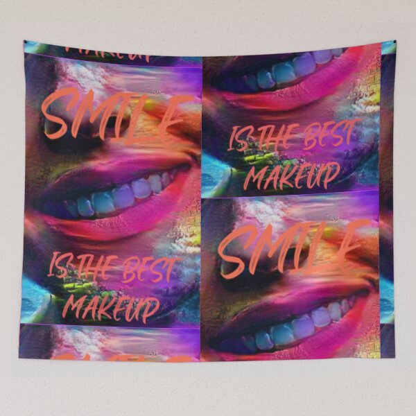 Item preview, Smile is the best make up with orange wording shown teeth designed and sold by Bekindtome.