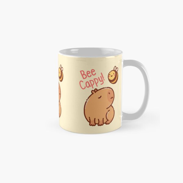 Item preview, Bee Cappy! Bee and capybara pun Be Happy! designed and sold by manydoodles.