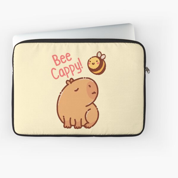 Item preview, Bee Cappy! Bee and capybara pun Be Happy! designed and sold by manydoodles.