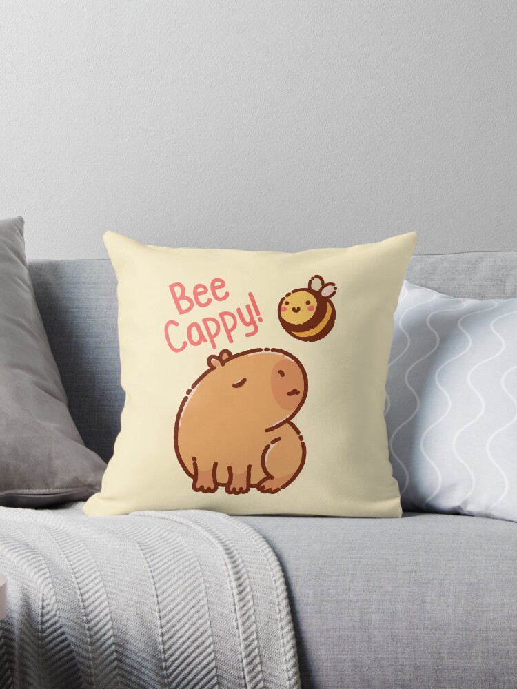 Bee Cappy! Bee and capybara pun Be Happy! Bee Cappy! Bee and capybara pun Be Happy!