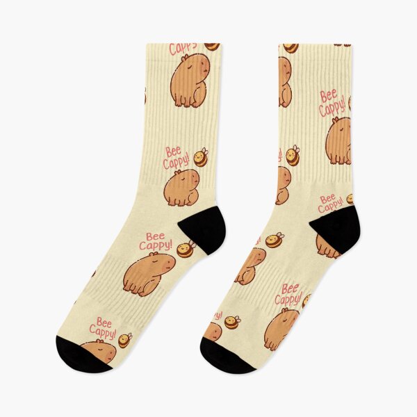 Item preview, Bee Cappy! Bee and capybara pun Be Happy! designed and sold by manydoodles.