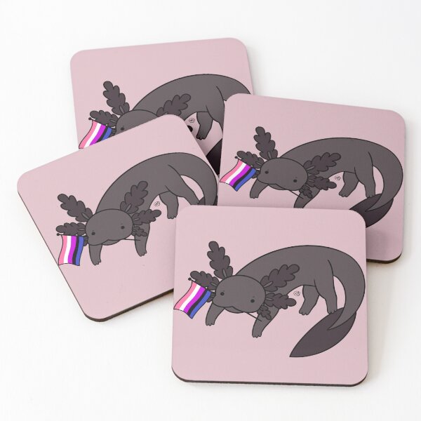 Item preview, Melanistic Pride Axolotl- Genderfluid designed and sold by AstralAbraxas.
