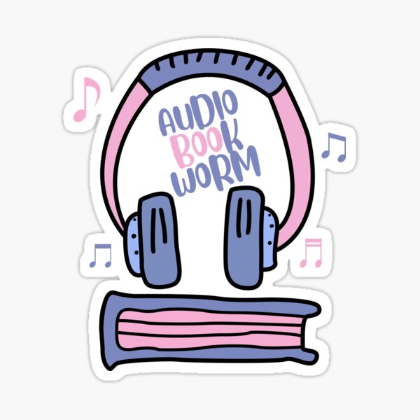 AudioBook Worm Sticker