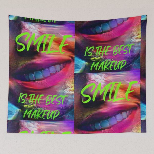 Item preview, Smile is the best make up with green wording shown teeth designed and sold by Bekindtome.