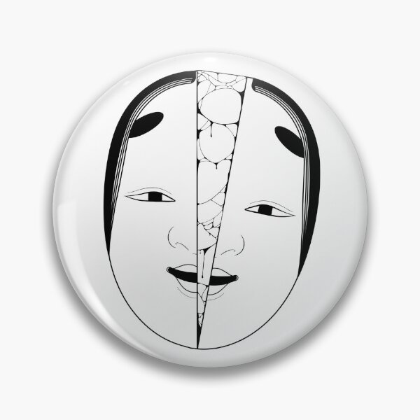 Item preview, Split Traditional Japanese Noh Mask designed and sold by eviemh.