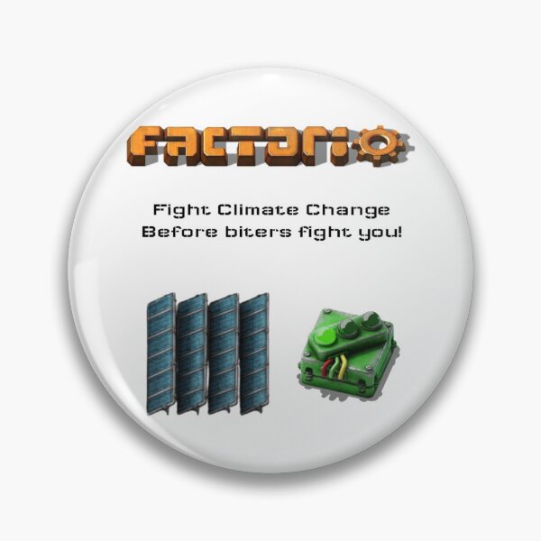 Item preview, Fight climate change before biters fight you! Factorio   designed and sold by Suemontana886.