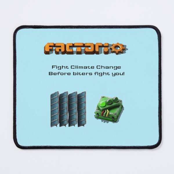 Item preview, Fight climate change before biters fight you! Factorio   designed and sold by Suemontana886.