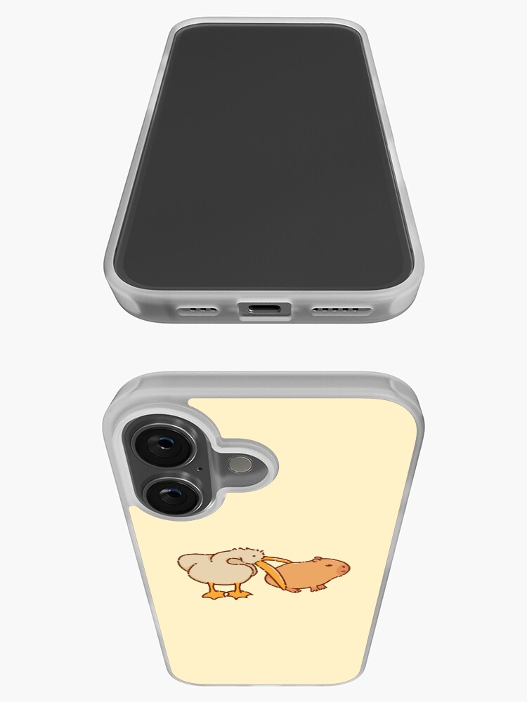 Pelican and capybara very cute